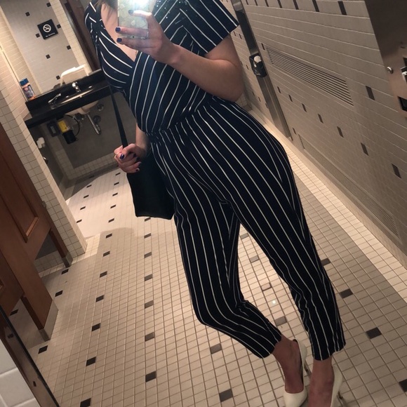 express jumpsuit striped